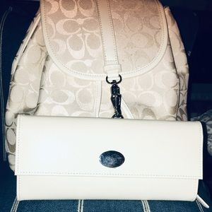 Coach antique white backpack